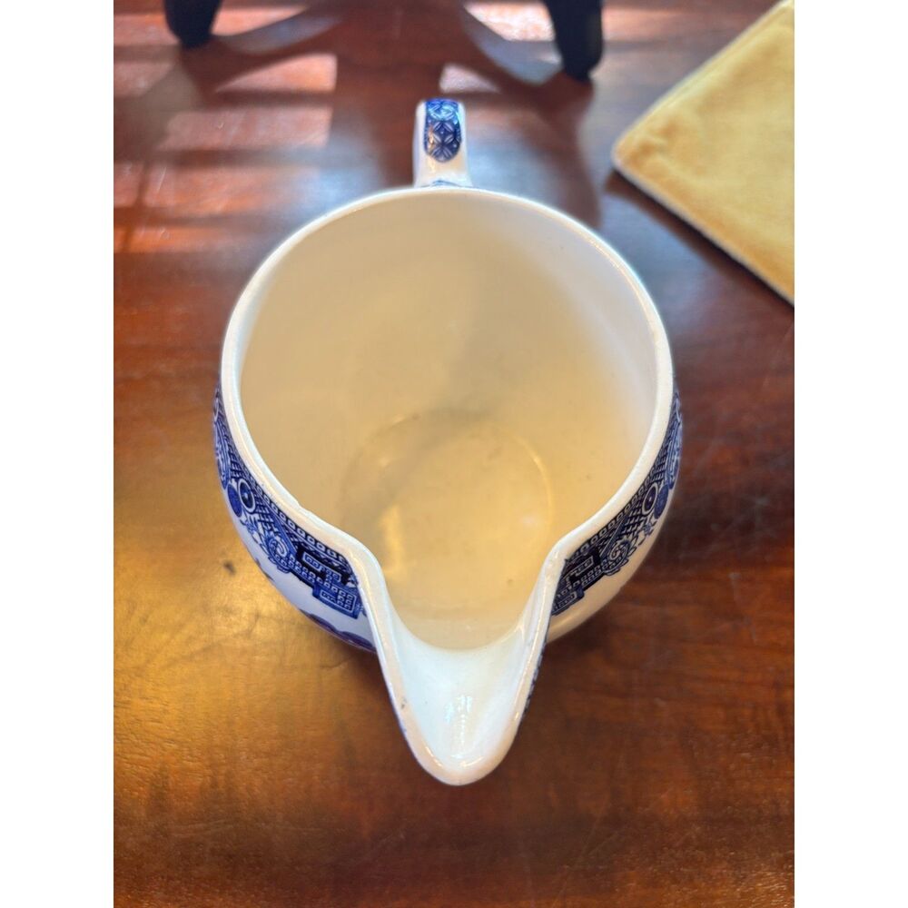 Antique Johnson Bros England Blue Willow Creamer